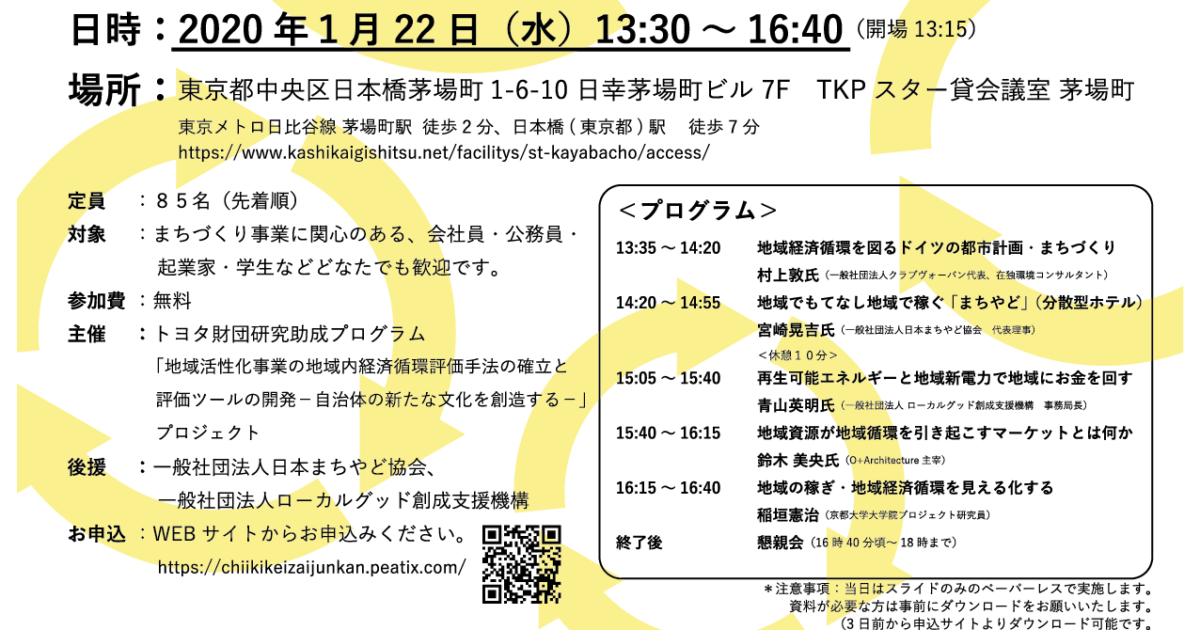 地域経済循環で街は強くなる｜日本まちやど協会